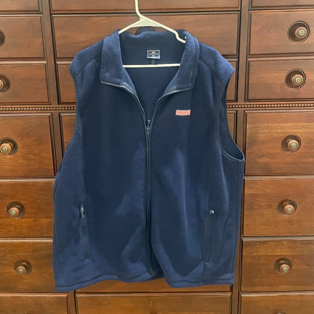 Vineyard Vines Navy Fleece Vest